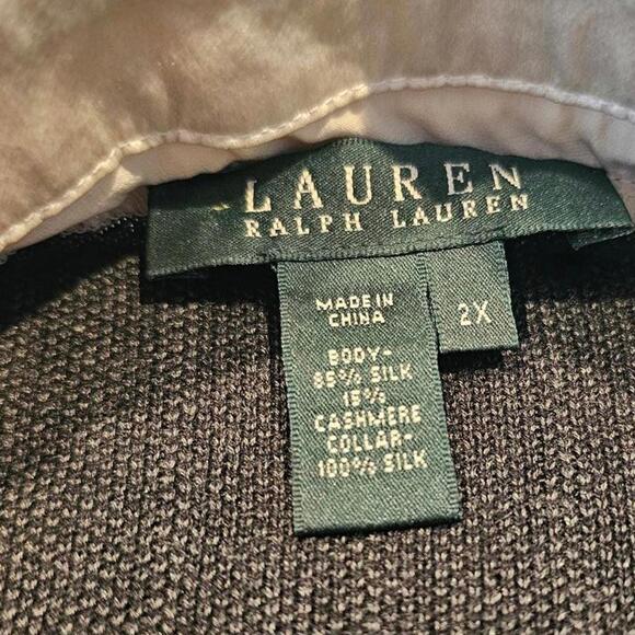 Ralph Lauren Striped Sweater Silk Cashmere - Size 2X - Picture 5 of 6